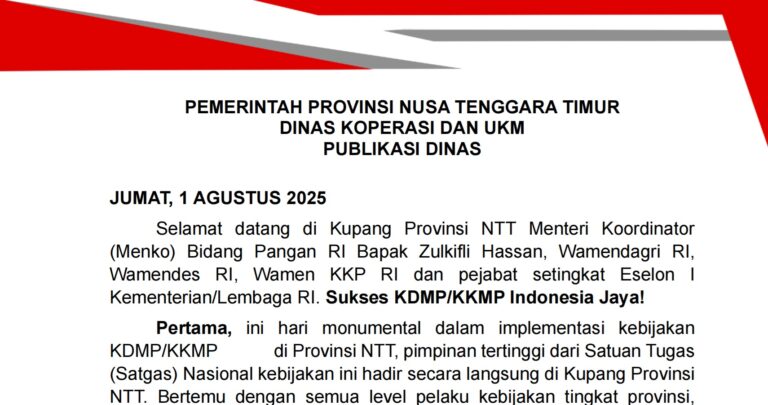 Publikasi Kunjungan Menko Pangan