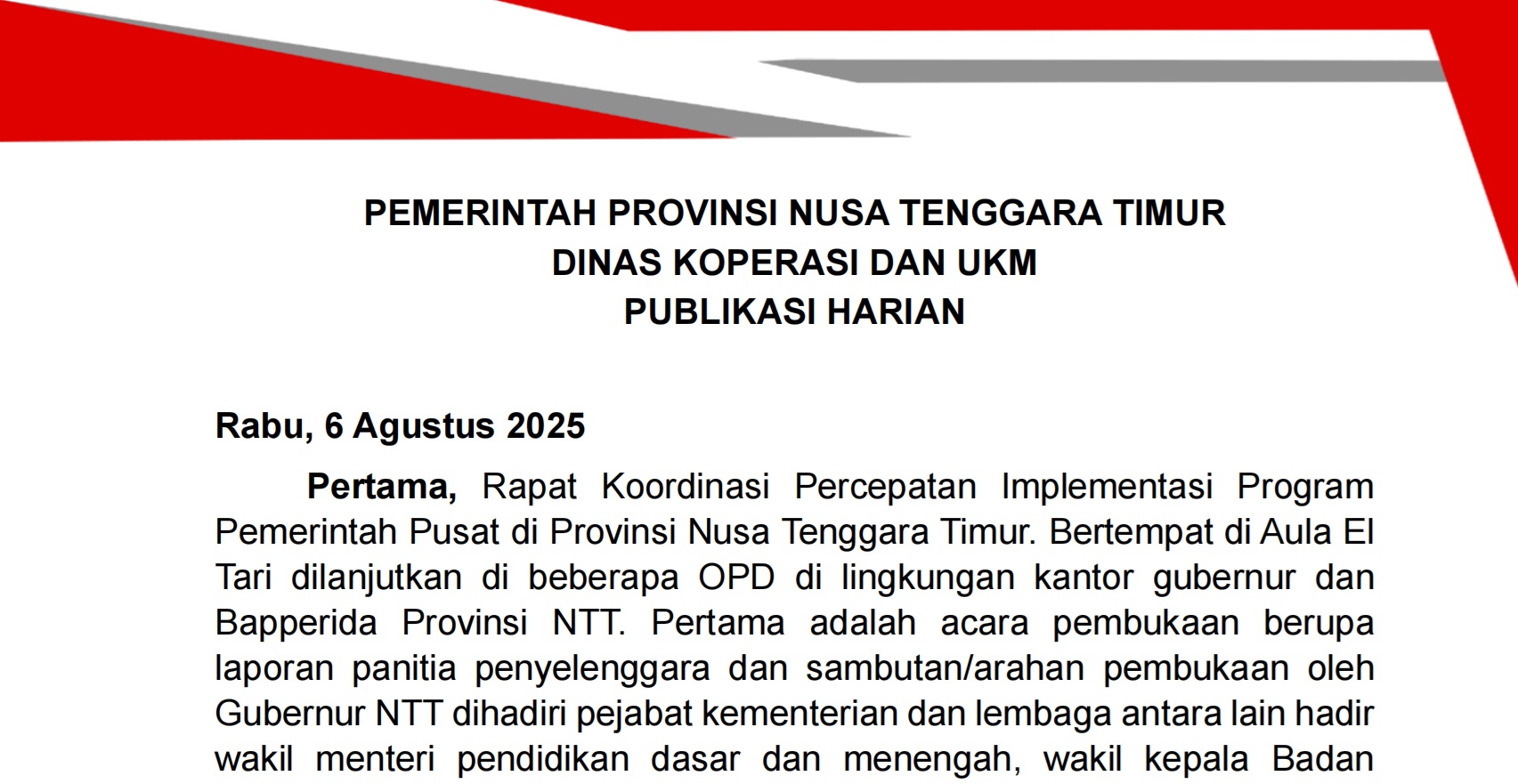 Publikasi Rabu, 6 Agustus 2025
