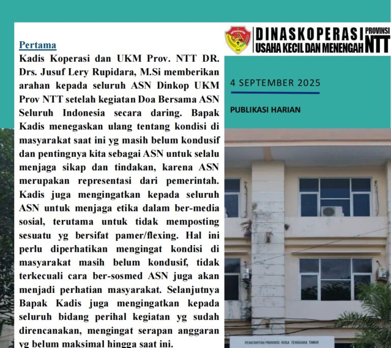 Publikasi Harian - Kamis, 4 September 2025
