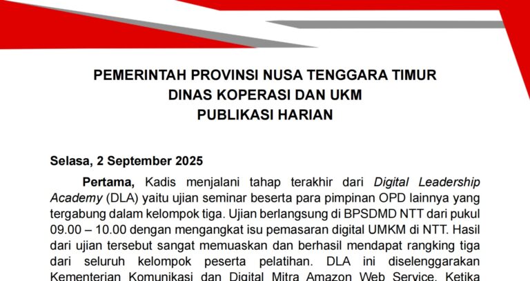 Publikasi Harian - Selasa, 2 September 2025