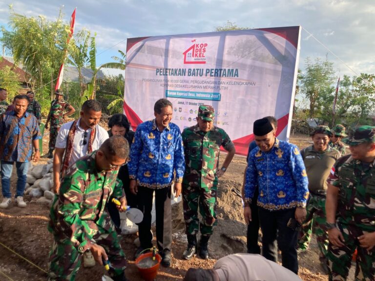 Peletakan Batu Pertama Pembangunan Fisik 80.000 Gerai, Pergudangan dan Perlengkapan Koperasi Desa/Kelurahan Merah Putih