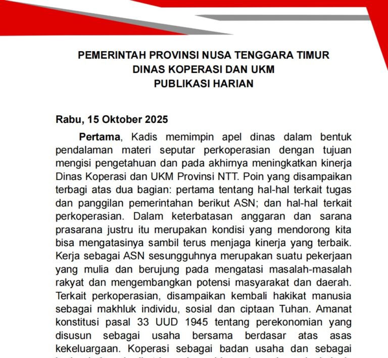 Publikasi Harian - Rabu, 15 Oktober 2025