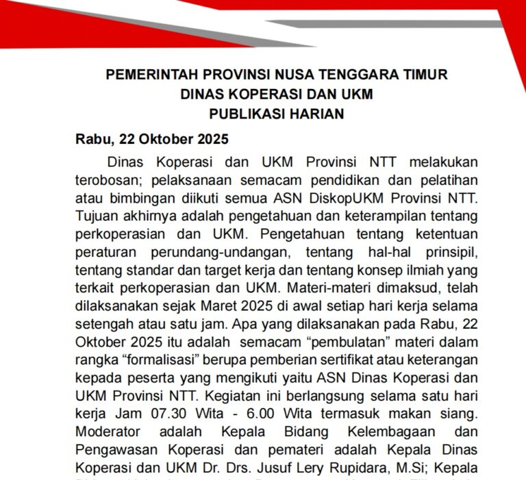Publikasi Harian - Rabu & Kamis, 22-23 Oktober 2025
