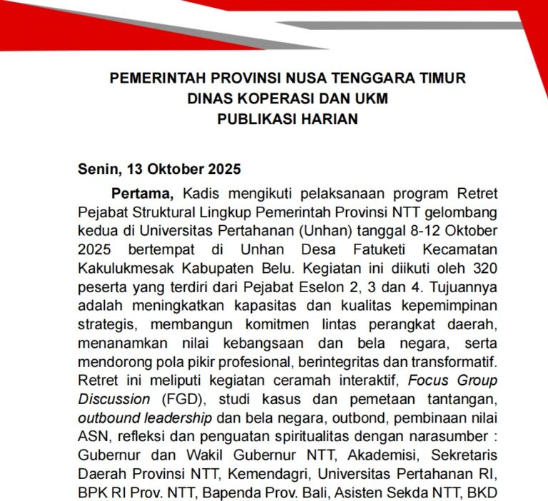 Publikasi Harian - Senin & Selasa, 13 & 14 Oktober 2025