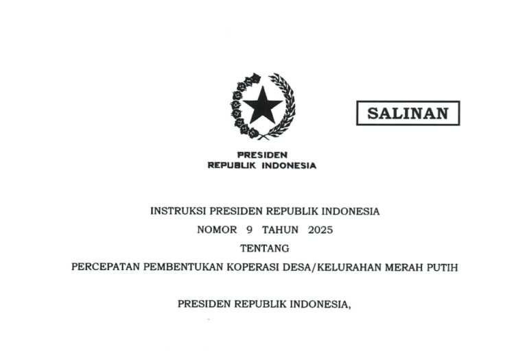Inpres RI No. 9 Tahun 2025