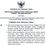 Keputusan Gubernur Nusa Tenggara Timur Nomor : 325/KEP/HK/2026